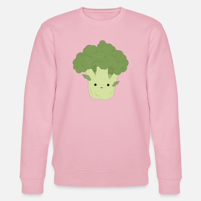 Ben Broccoli – Sweet Kawaii Vegetable Design - Sweat bio CHANGER Stanley/Stella Unisexe - rose pâle
