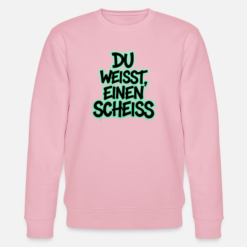 Du weißt, einen Scheiß Graffiti - Stanley/Stella Unisex Bio-Sweatshirt CHANGER  - Hellrosa