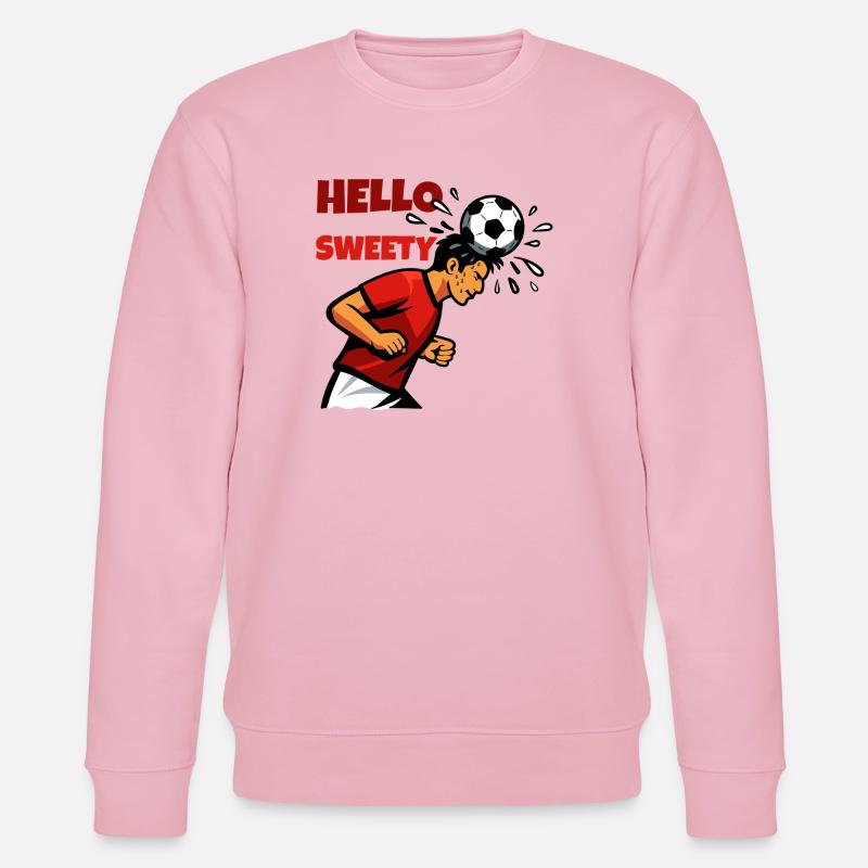 Header Soccer Hero in Game - Stanley/Stella CHANGER Unisex Organic Sweatshirt - cotton pink