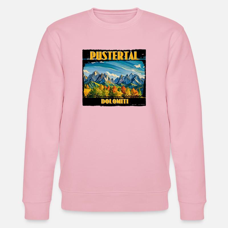 Pustertal Dolomiten - Stanley/Stella Unisex Bio-Sweatshirt CHANGER  - Hellrosa