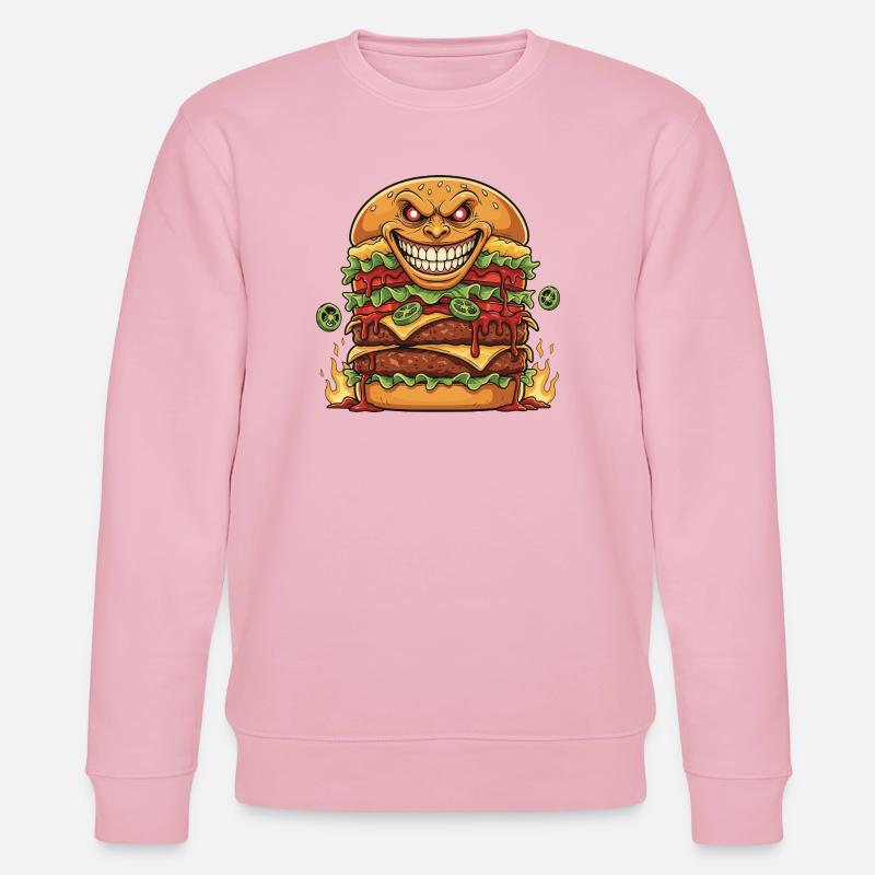 Flammenburger Dämon - Stanley/Stella Unisex Bio-Sweatshirt CHANGER  - Hellrosa
