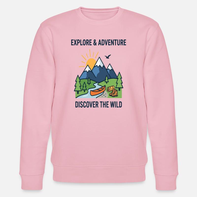 Abenteuer entdecken Entdecken Sie das Wildkanu - Stanley/Stella Unisex Bio-Sweatshirt CHANGER  - Hellrosa
