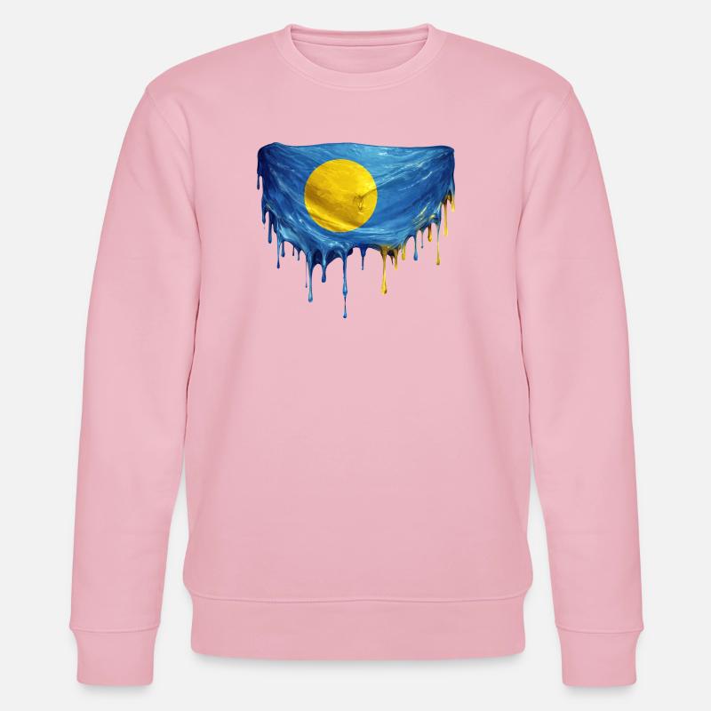 Drapeau Dégoulinant de Palaos - Sweat bio CHANGER Stanley/Stella Unisexe - rose pâle