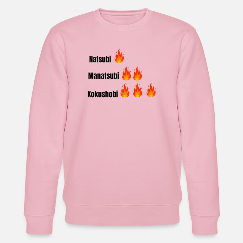 Three Layers Flame Typography - Stanley/Stella CHANGER Unisex Organic Sweatshirt - cotton pink