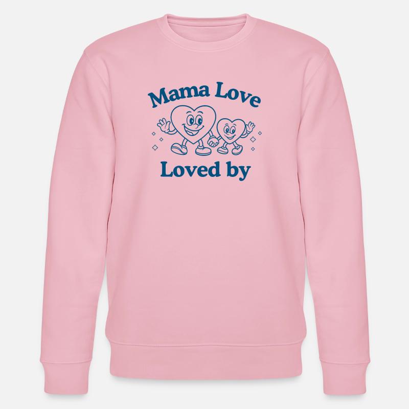 Mama Love Muttertat Personalisiertes Mama Geschenk - Stanley/Stella Unisex Bio-Sweatshirt CHANGER  - Hellrosa
