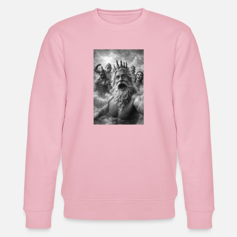 Poseidon-Selfie mit den Göttern - Stanley/Stella Unisex Bio-Sweatshirt CHANGER  - Hellrosa