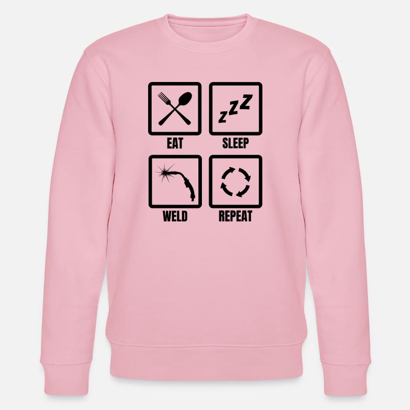 Routine de soudeur - Sweat bio CHANGER Stanley/Stella Unisexe - rose pâle