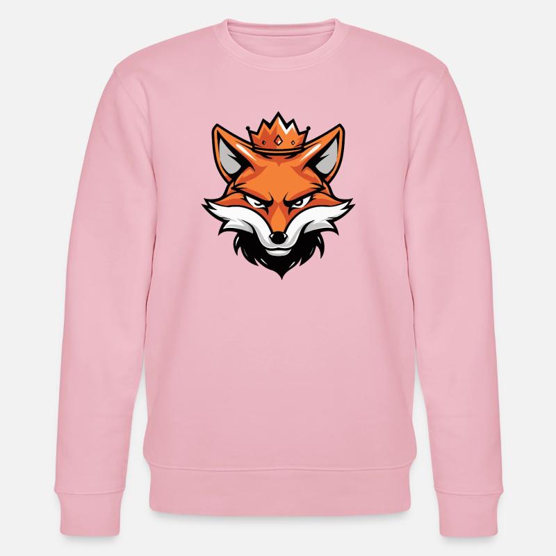 Fuchs Kopf Krone - Stanley/Stella Unisex Bio-Sweatshirt CHANGER  - Hellrosa