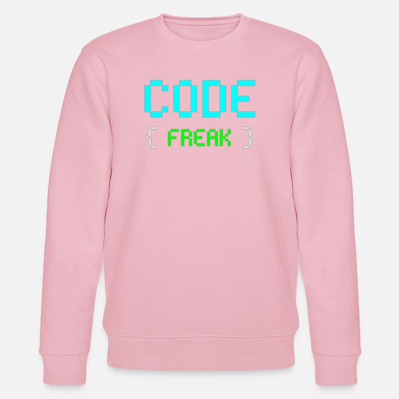 T-shirt néon Pixel Code Freak - Sweat bio CHANGER Stanley/Stella Unisexe - rose pâle