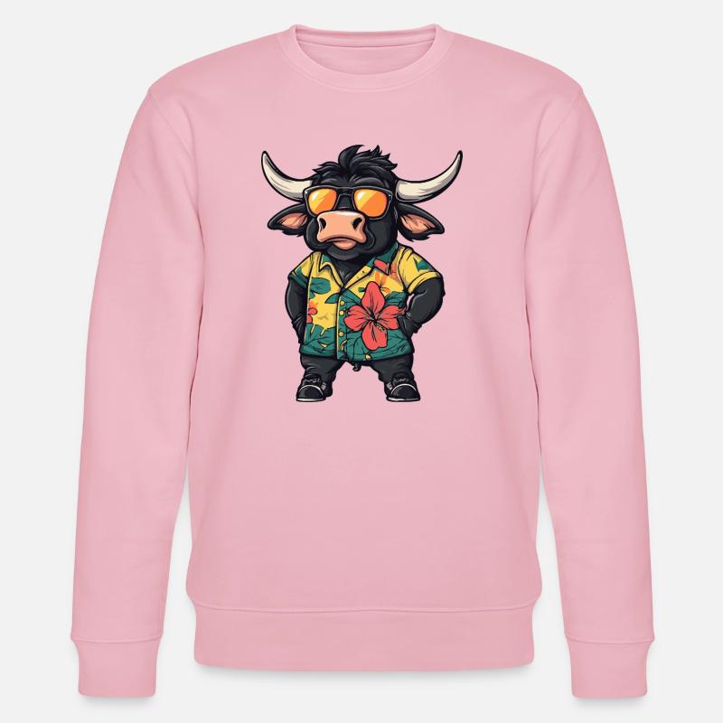 Taurus Comic Vacation - Stanley/Stella CHANGER Unisex Organic Sweatshirt - cotton pink