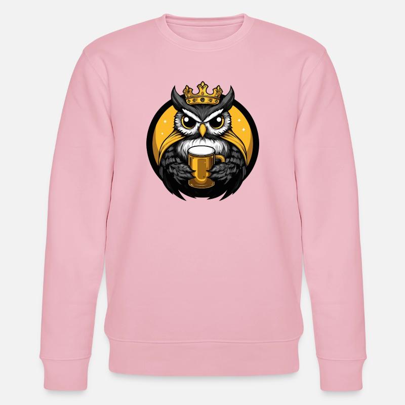 Eule Bier Lustig - Stanley/Stella Unisex Bio-Sweatshirt CHANGER  - Hellrosa