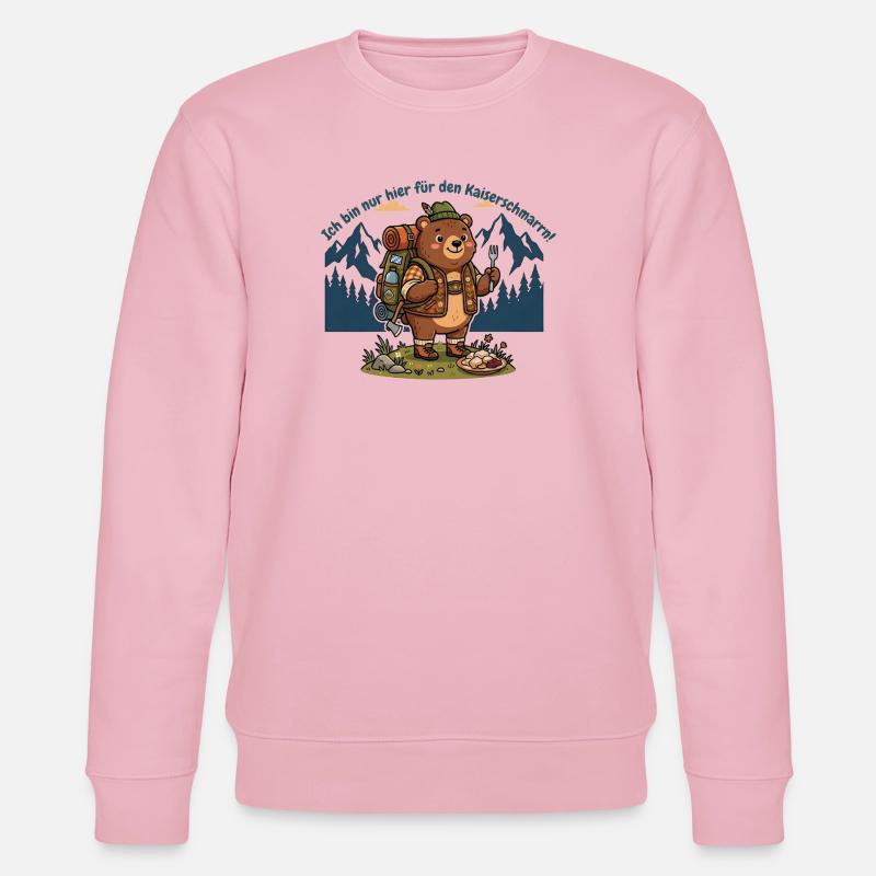 Kaiserschmarrn Wanderbär - Lustiges Wandershirt - Stanley/Stella Unisex Bio-Sweatshirt CHANGER  - Hellrosa