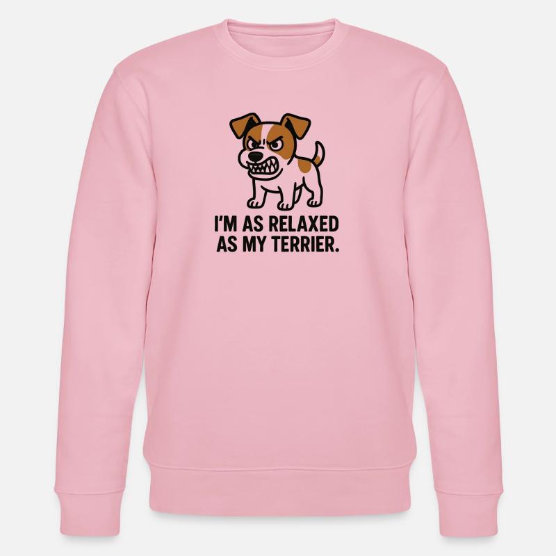 Relaxed Terrier Saying - Stanley/Stella CHANGER Unisex Organic Sweatshirt - cotton pink