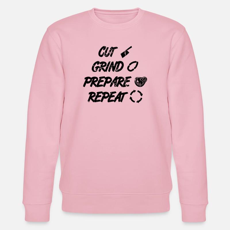 La routine du boucher - Sweat bio CHANGER Stanley/Stella Unisexe - rose pâle