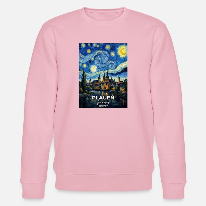Plauen Germany Sternennacht - Stanley/Stella Unisex Bio-Sweatshirt CHANGER - Hellrosa