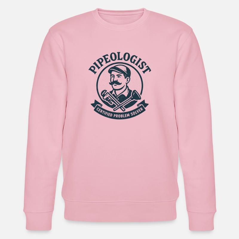 Rohr-Experte | Klempner Problemlöser - Stanley/Stella Unisex Bio-Sweatshirt CHANGER  - Hellrosa