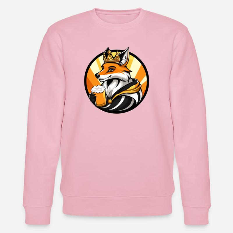 Fuchs Bier Lustig - Stanley/Stella Unisex Bio-Sweatshirt CHANGER  - Hellrosa