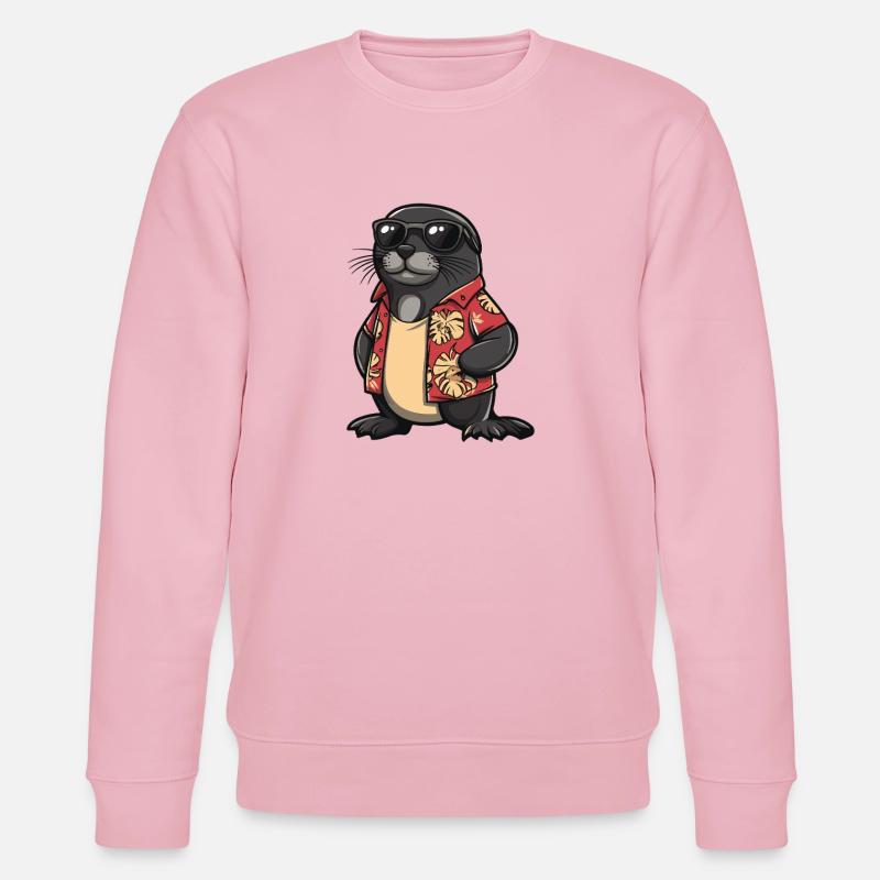 Vacances de Seal Comic - Sweat bio CHANGER Stanley/Stella Unisexe - rose pâle