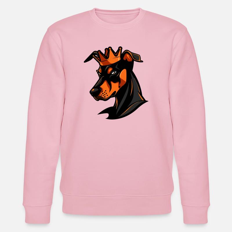 Couronne de chien doberman - Sweat bio CHANGER Stanley/Stella Unisexe - rose pâle