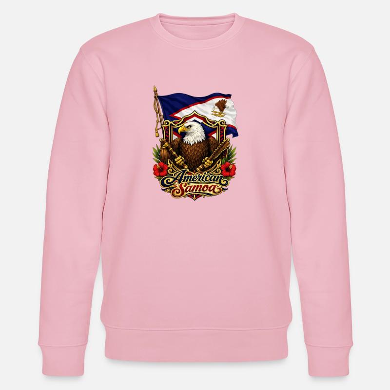 Drapeau de l’aigle des Samoa américaines - Sweat bio CHANGER Stanley/Stella Unisexe - rose pâle