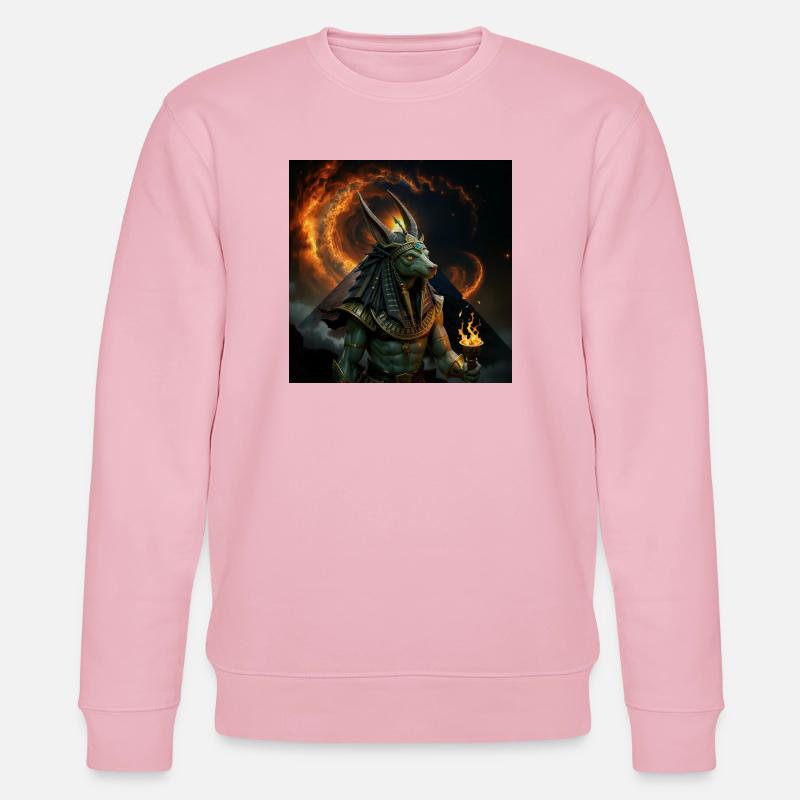 Anubis Fire Warrior - Stanley/Stella CHANGER Unisex Organic Sweatshirt - cotton pink