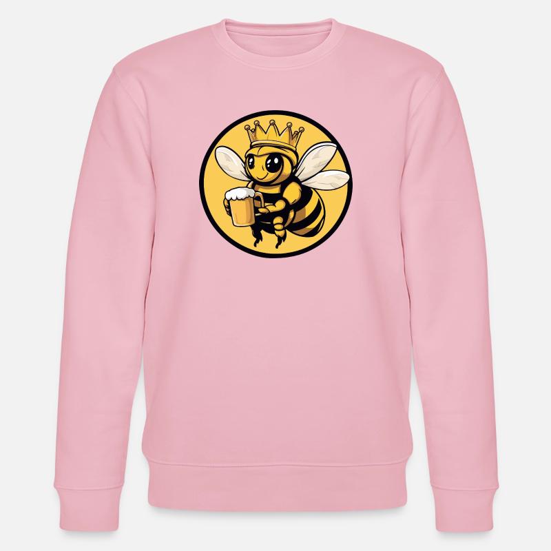 Bee Beer Drôle - Sweat bio CHANGER Stanley/Stella Unisexe - rose pâle