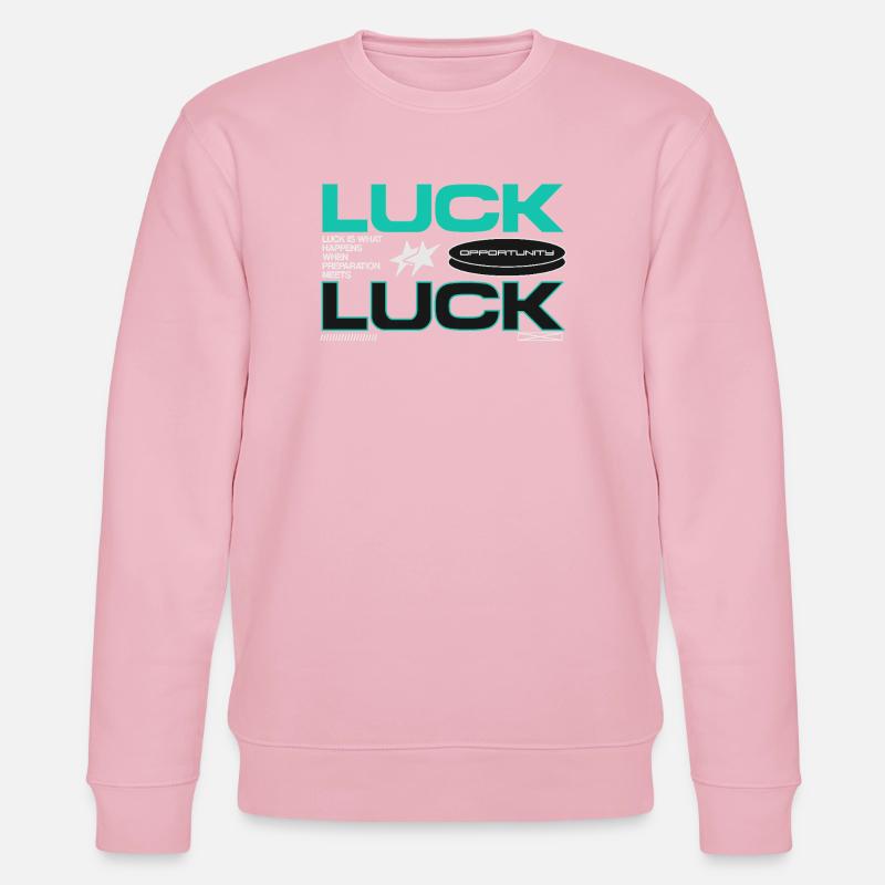 Luck & Opportunity Motiv - Stanley/Stella Unisex Bio-Sweatshirt CHANGER  - Hellrosa