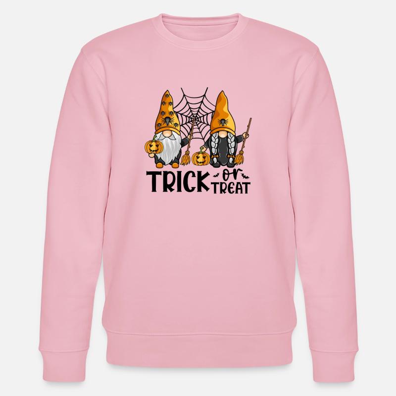 Halloween-Gnome zum Süßes-oder-Saures-Treffen - Stanley/Stella Unisex Bio-Sweatshirt CHANGER  - Hellrosa