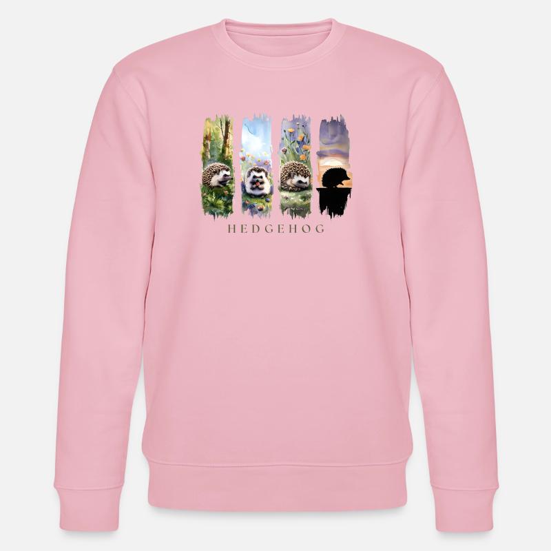 Motif nature de hérisson mignon - Sweat bio CHANGER Stanley/Stella Unisexe - rose pâle