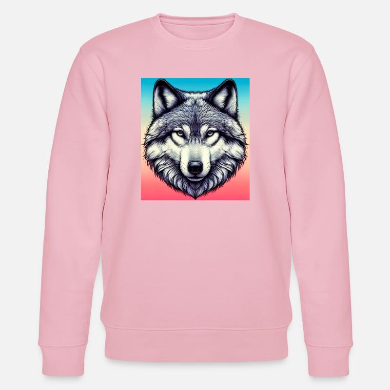 Wolf - Stanley/Stella Unisex Bio-Sweatshirt CHANGER  - Hellrosa