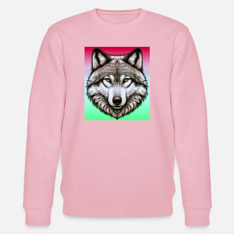 Wolf - Stanley/Stella CHANGER Unisex Organic Sweatshirt - cotton pink