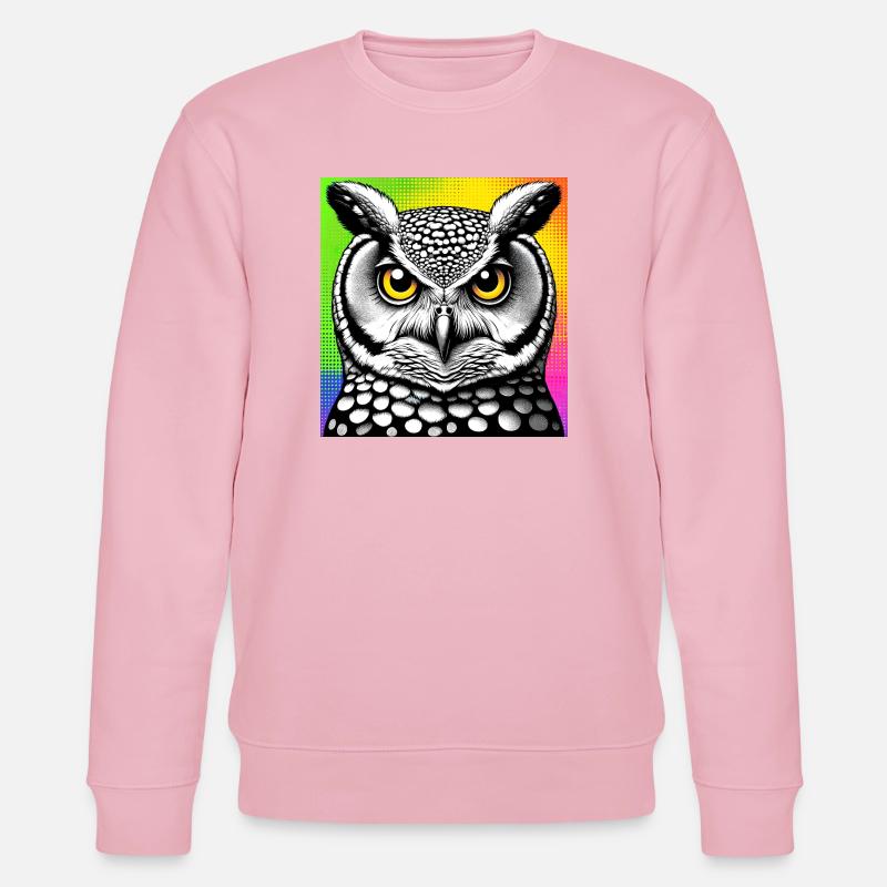 Eule - Stanley/Stella Unisex Bio-Sweatshirt CHANGER  - Hellrosa