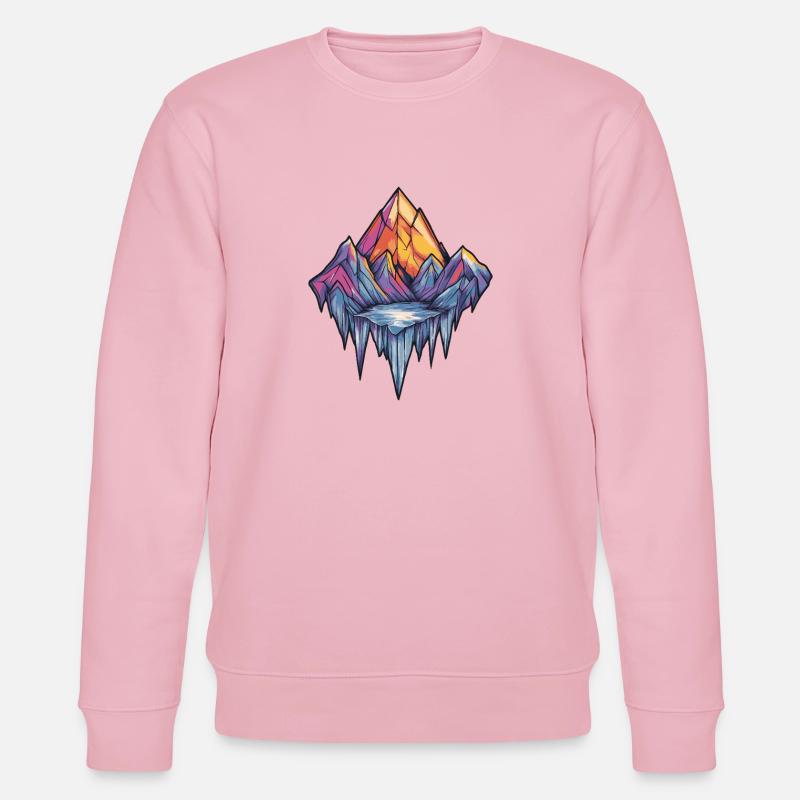 Eisberge Symbol Berge - Stanley/Stella Unisex Bio-Sweatshirt CHANGER  - Hellrosa