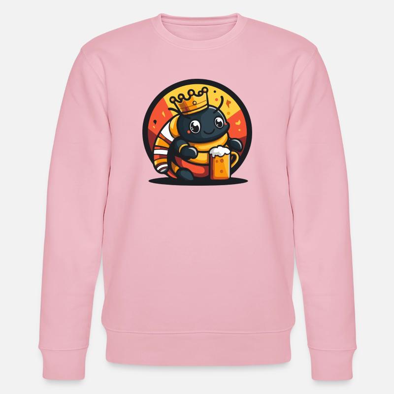 Wurm Bier Lustig - Stanley/Stella Unisex Bio-Sweatshirt CHANGER  - Hellrosa