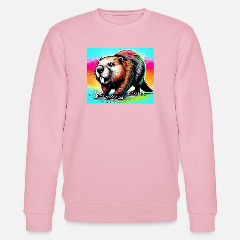 Bieber - Stanley/Stella Unisex Bio-Sweatshirt CHANGER  - Hellrosa