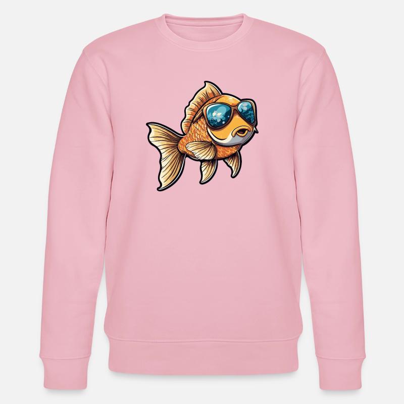 Goldfisch Comic Urlaub - Stanley/Stella Unisex Bio-Sweatshirt CHANGER  - Hellrosa