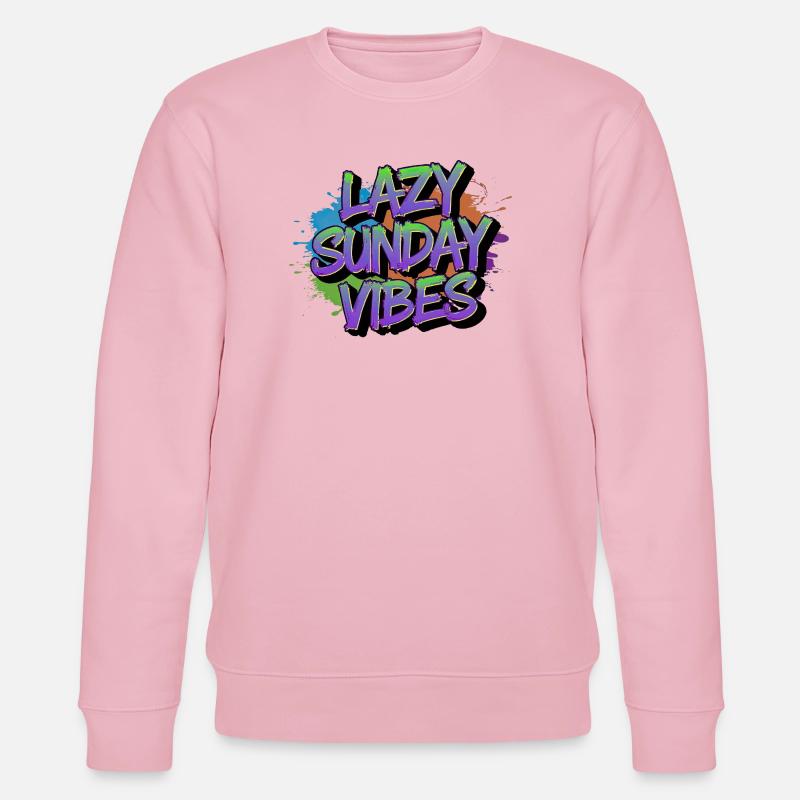 Lazy Sunday Vibes Graffiti - Stanley/Stella Unisex Bio-Sweatshirt CHANGER  - Hellrosa