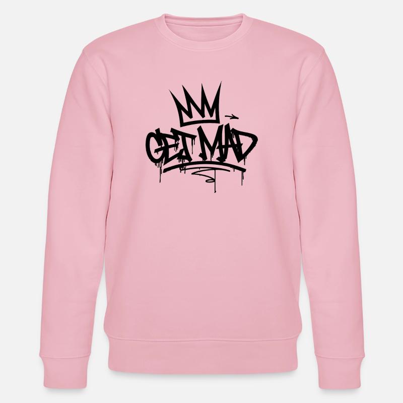 Gamma Crown Graffiti-Logo Werde wütend - Stanley/Stella Unisex Bio-Sweatshirt CHANGER  - Hellrosa