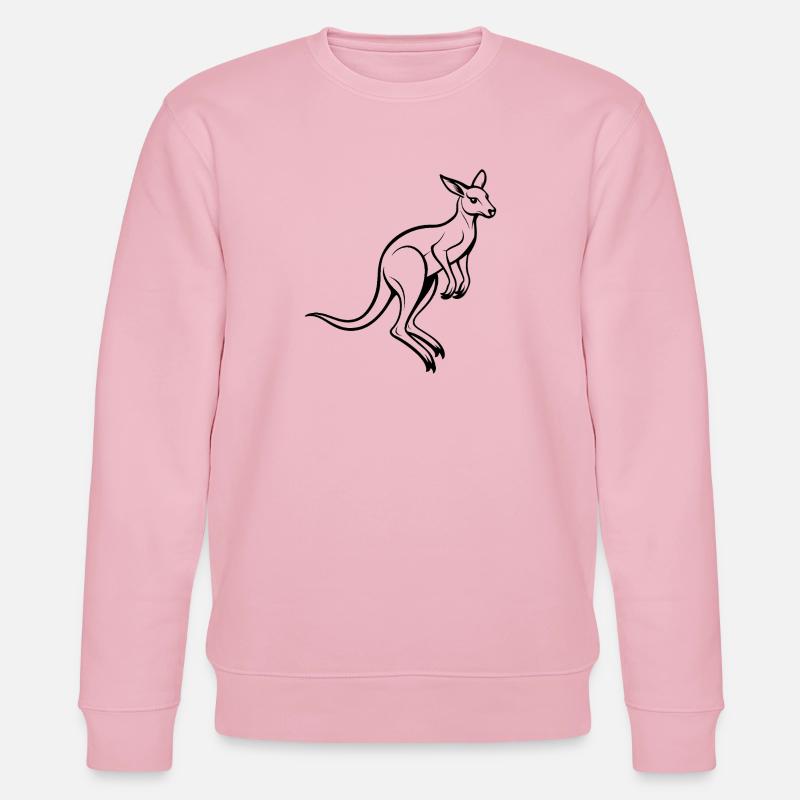 Känguru-Springen - Stanley/Stella Unisex Bio-Sweatshirt CHANGER  - Hellrosa