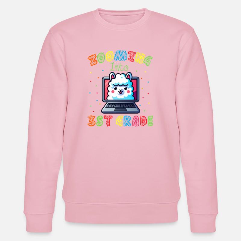 Lama Code Arc-en-Ciel Numérique - Sweat bio CHANGER Stanley/Stella Unisexe - rose pâle