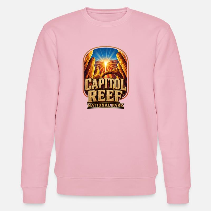 Lever de soleil du Capitol Reef - Sweat bio CHANGER Stanley/Stella Unisexe - rose pâle