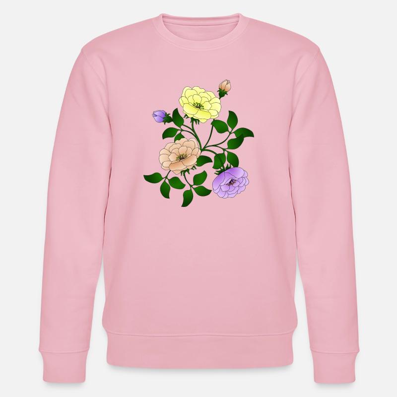 Blumen - Stanley/Stella Unisex Bio-Sweatshirt CHANGER  - Hellrosa