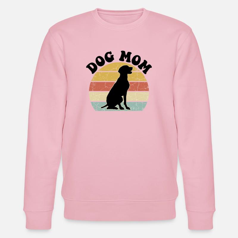 Dog Mom Retro - Stanley/Stella Unisex Bio-Sweatshirt CHANGER  - Hellrosa
