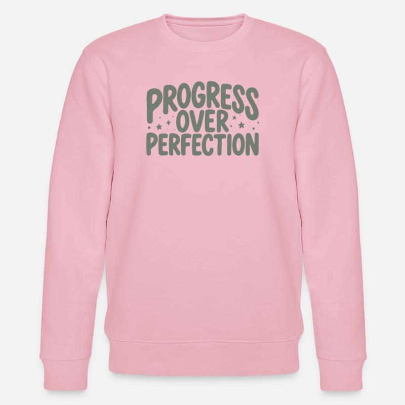 Progress counts | Motivation - Stanley/Stella CHANGER Unisex Organic Sweatshirt - cotton pink