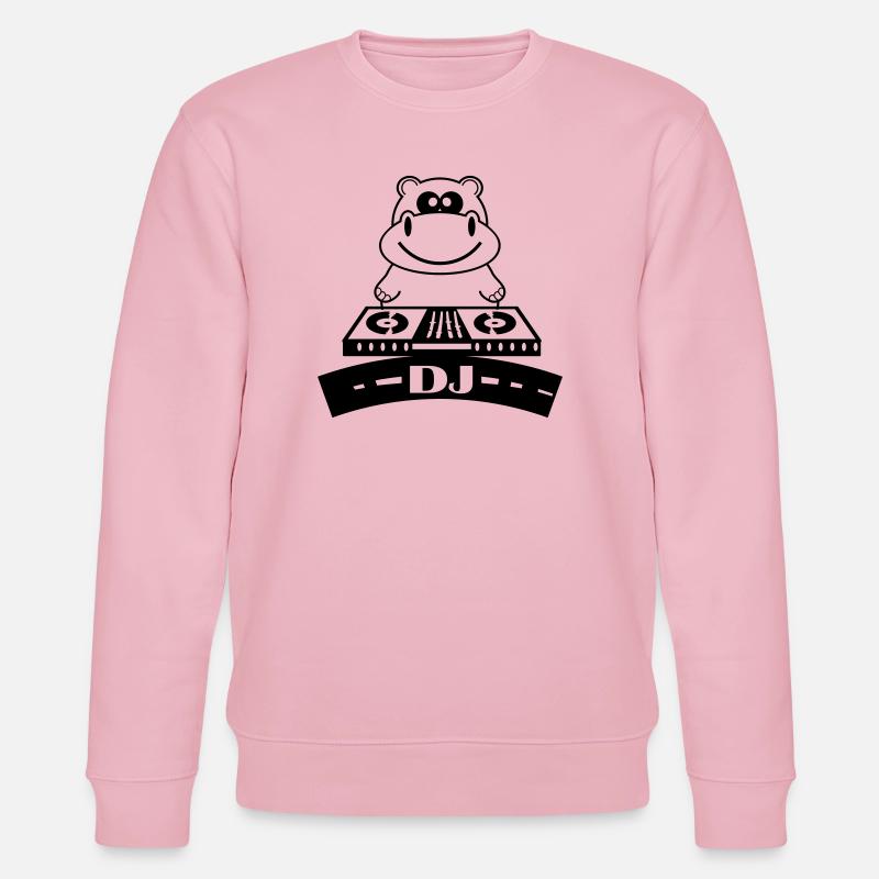 hippo_dj - Stanley/Stella Unisex Bio-Sweatshirt CHANGER  - Hellrosa