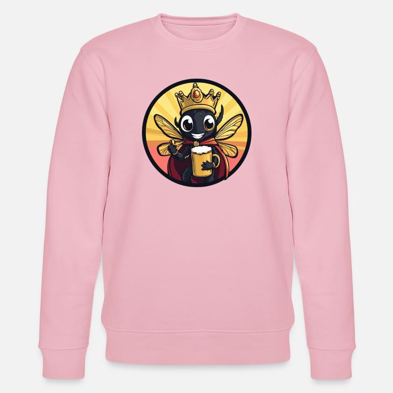 Bière libellule, drôle - Sweat bio CHANGER Stanley/Stella Unisexe - rose pâle