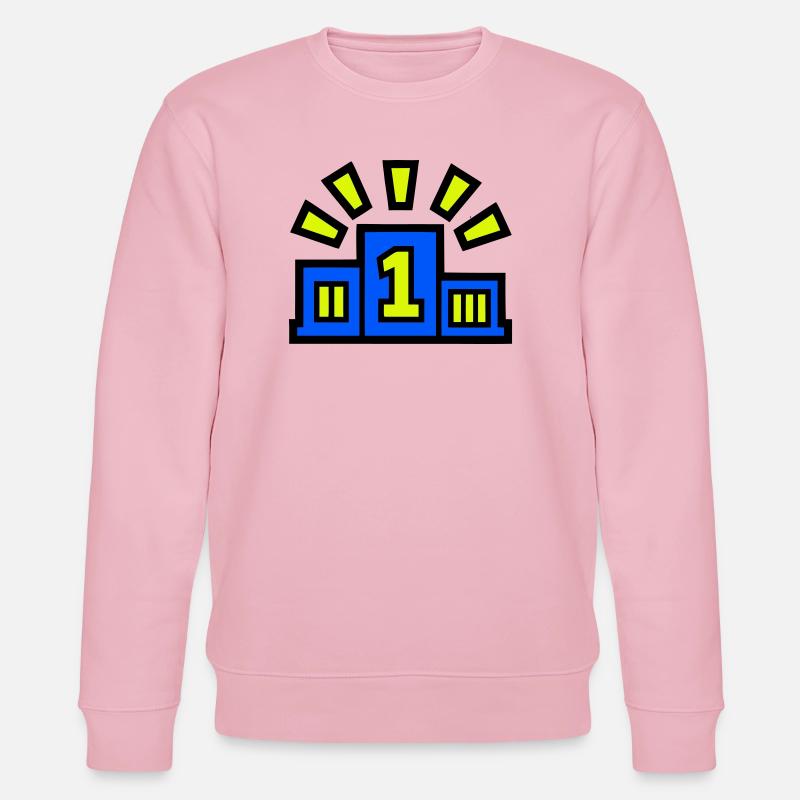 Sieger Podest Platz 1 Champion - Stanley/Stella Unisex Bio-Sweatshirt CHANGER - Hellrosa