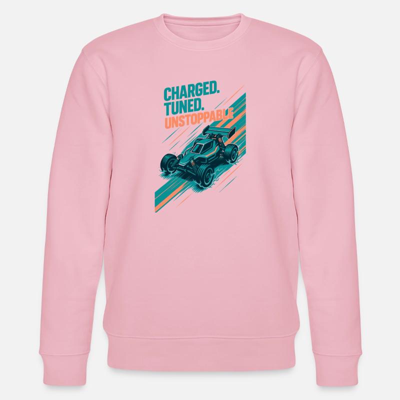 Loaded, tuned, unstoppable | RC Buggy - Stanley/Stella CHANGER Unisex Organic Sweatshirt - cotton pink