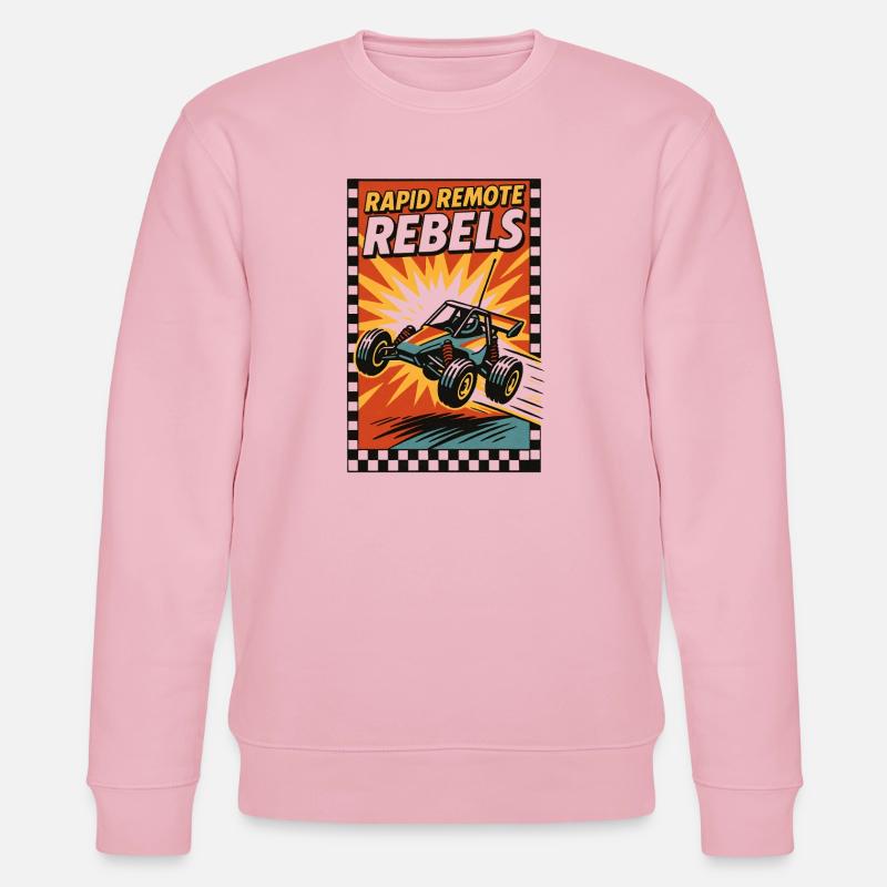 Rebelles RC rapides | Buggy tout-terrain - Sweat bio CHANGER Stanley/Stella Unisexe - rose pâle