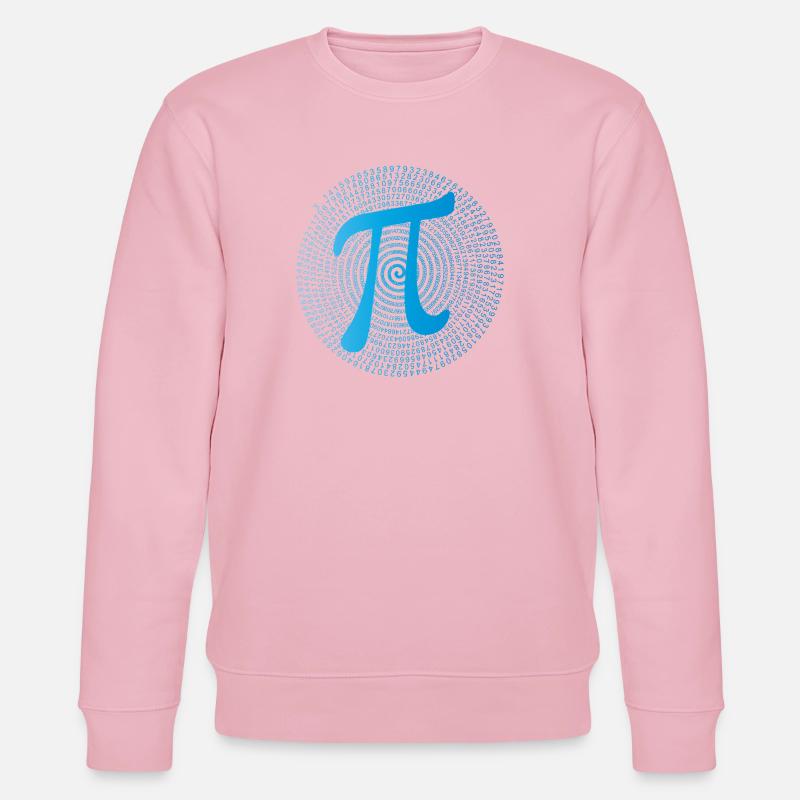 π (pi) in Data Spiral - Stanley/Stella CHANGER Unisex Organic Sweatshirt - cotton pink